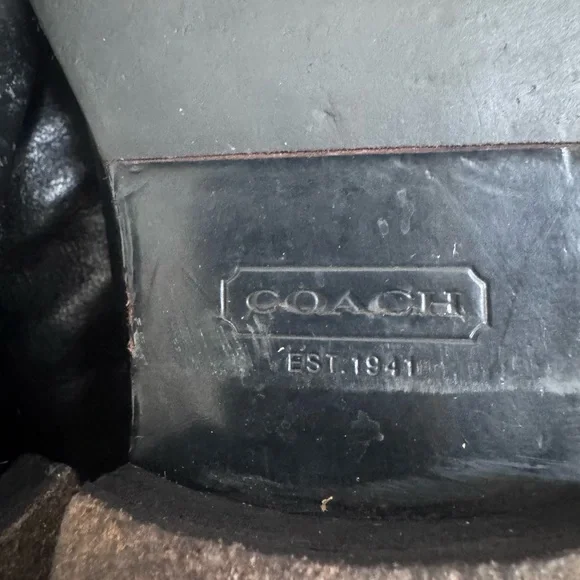 Coach Joele size 8 1/2 Black Leather Riding boot with Detail - Picture 6 of 7